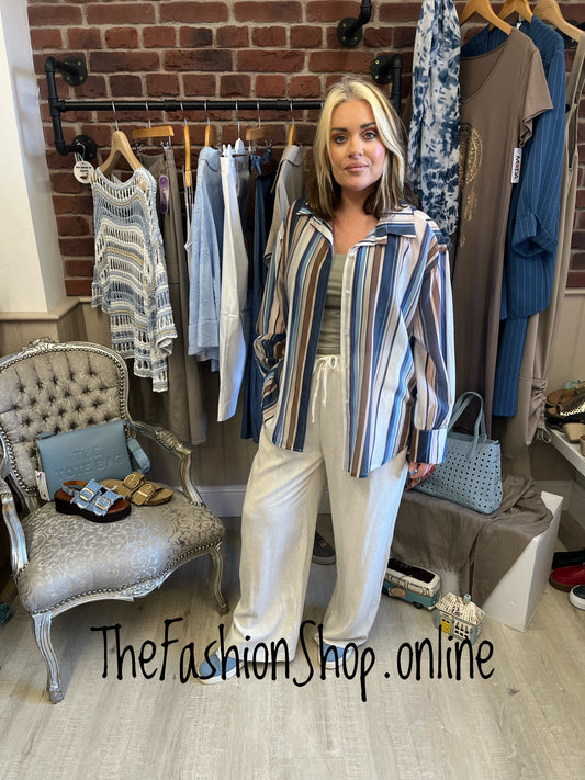 Leona striped sheer shirt 12-18