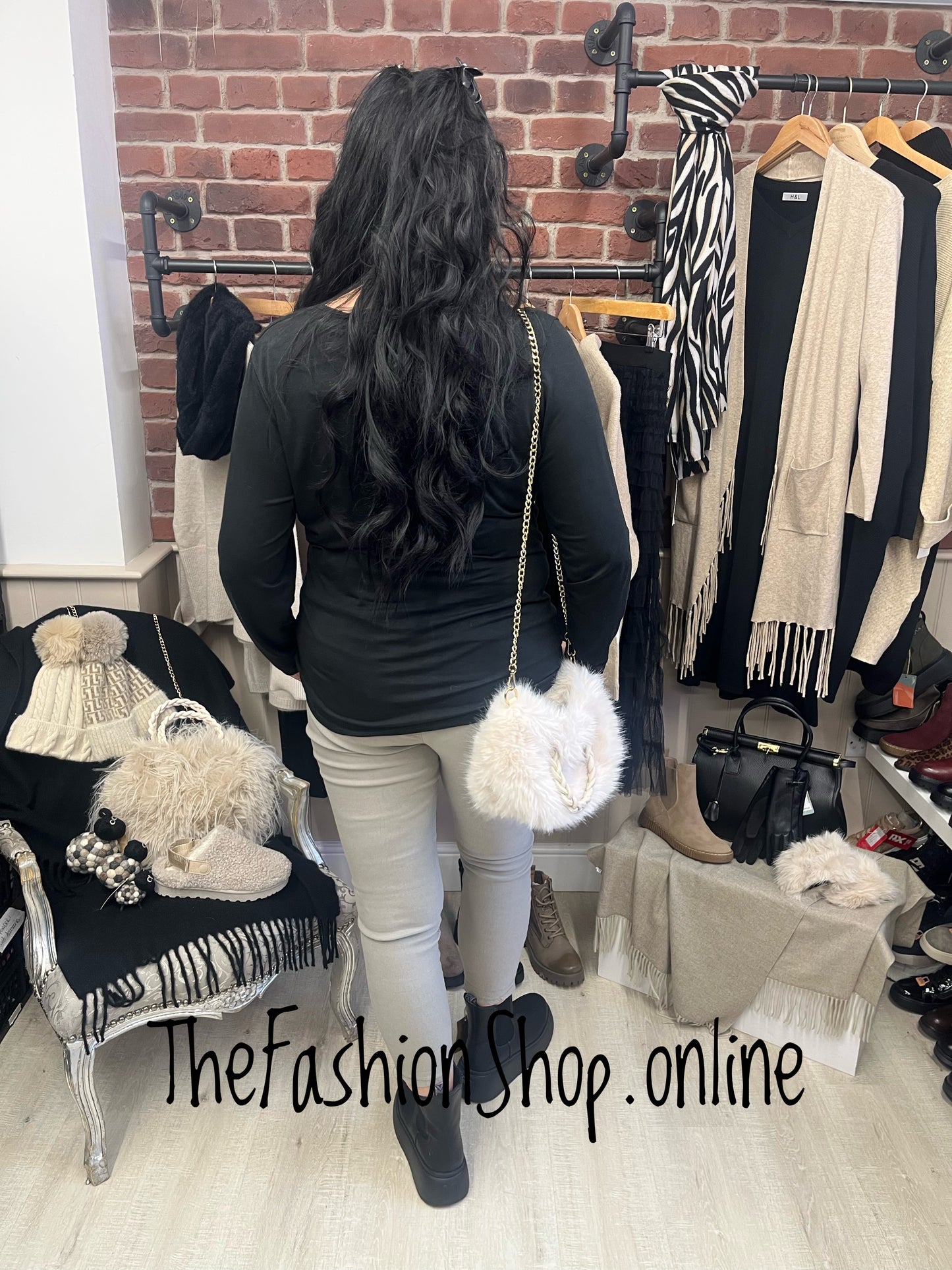 Tia black long sleeve layering top 12-18