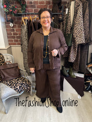 Amelia brown pin tuck co-ord 14-20