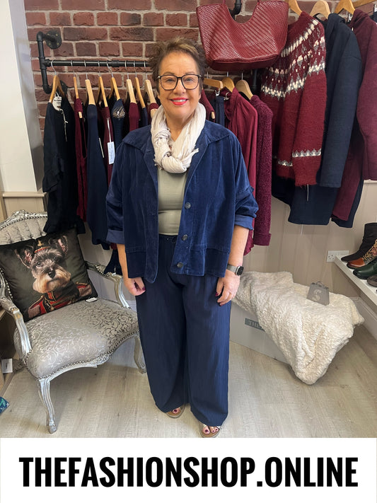 Bailey navy jumbo cord jacket 16-24