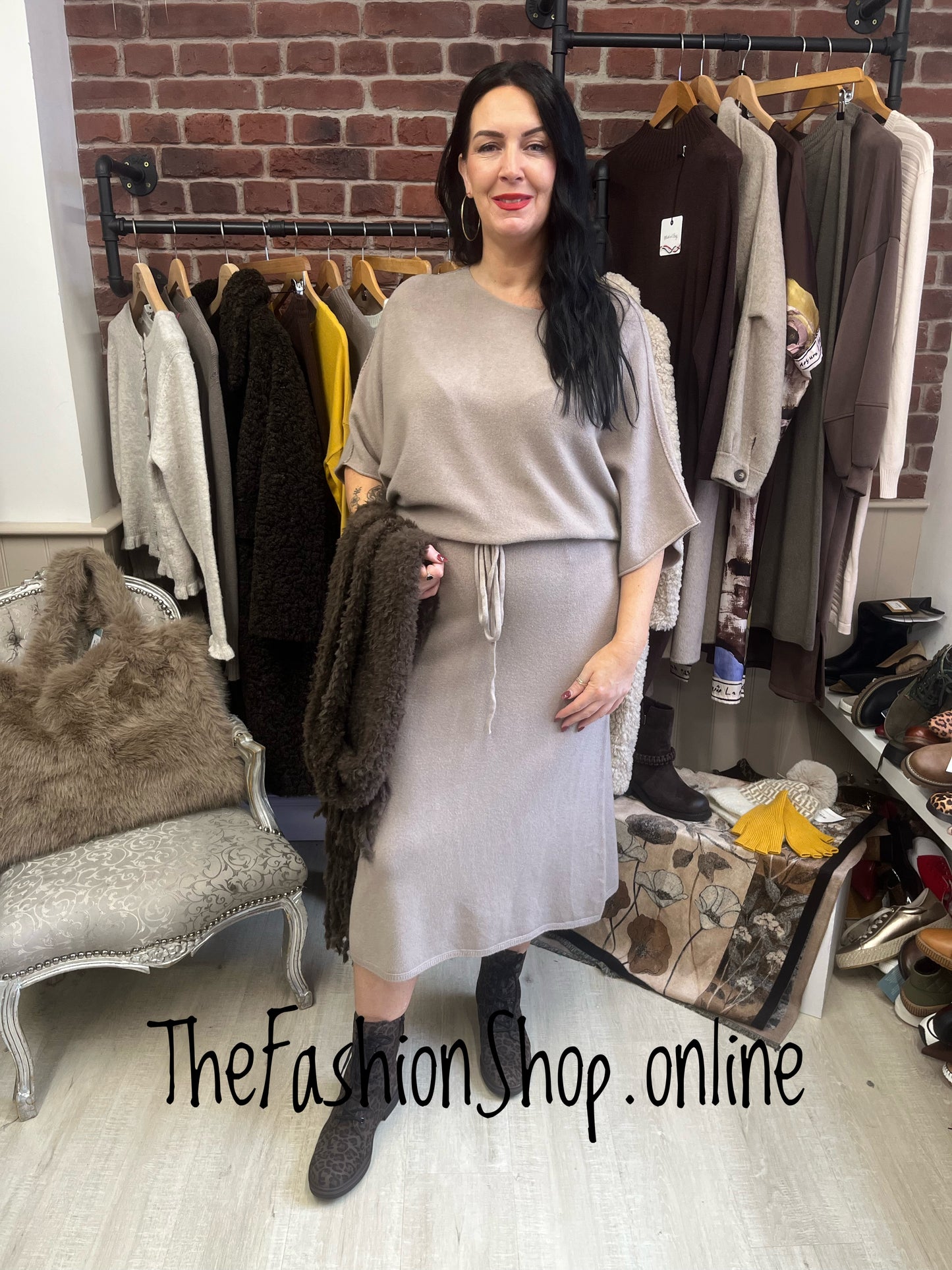 Milan mocha knitted top 8-16