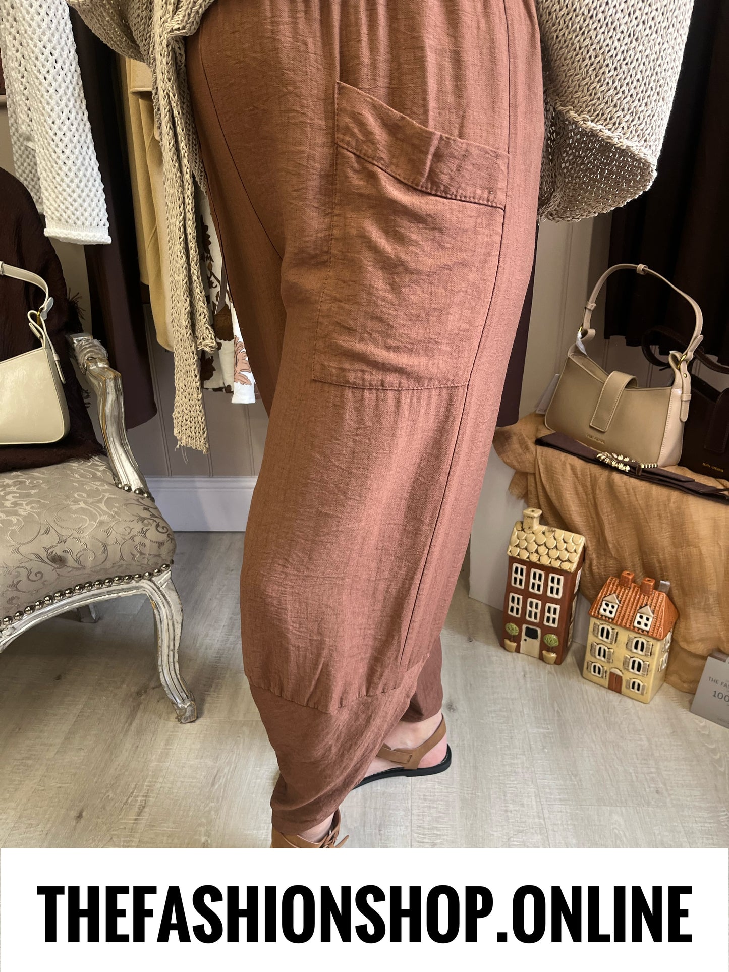 Jessie tan tulip hem trousers 8-16