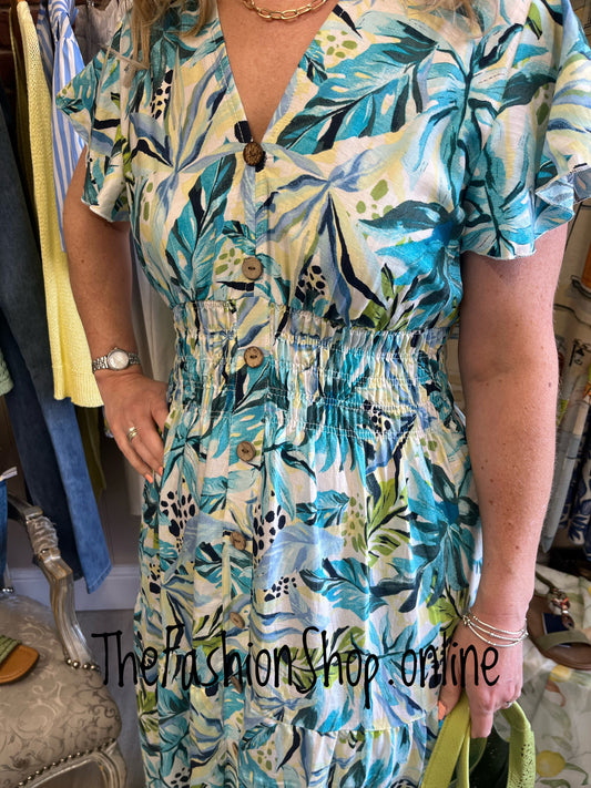 Harmony Island Mist printed Maxi dress 10-18