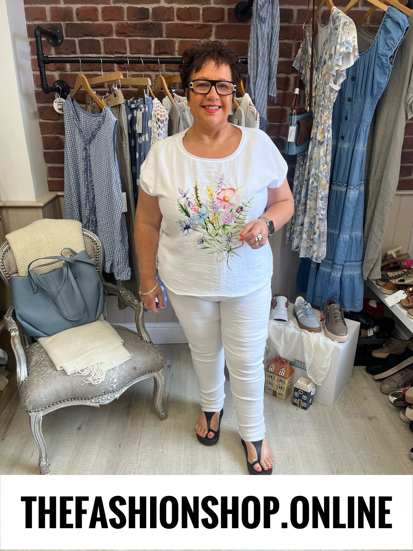 Louisa floral bouquet top 14-18