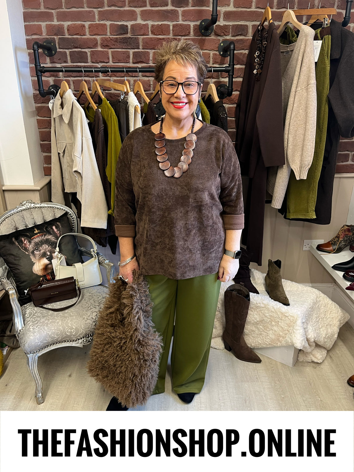 Chloe brown chenille top 16-20