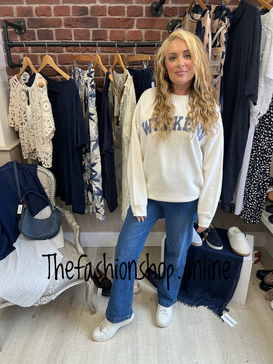Jamie cream Weekend sweatshirt sizes 12-14 and 16-18