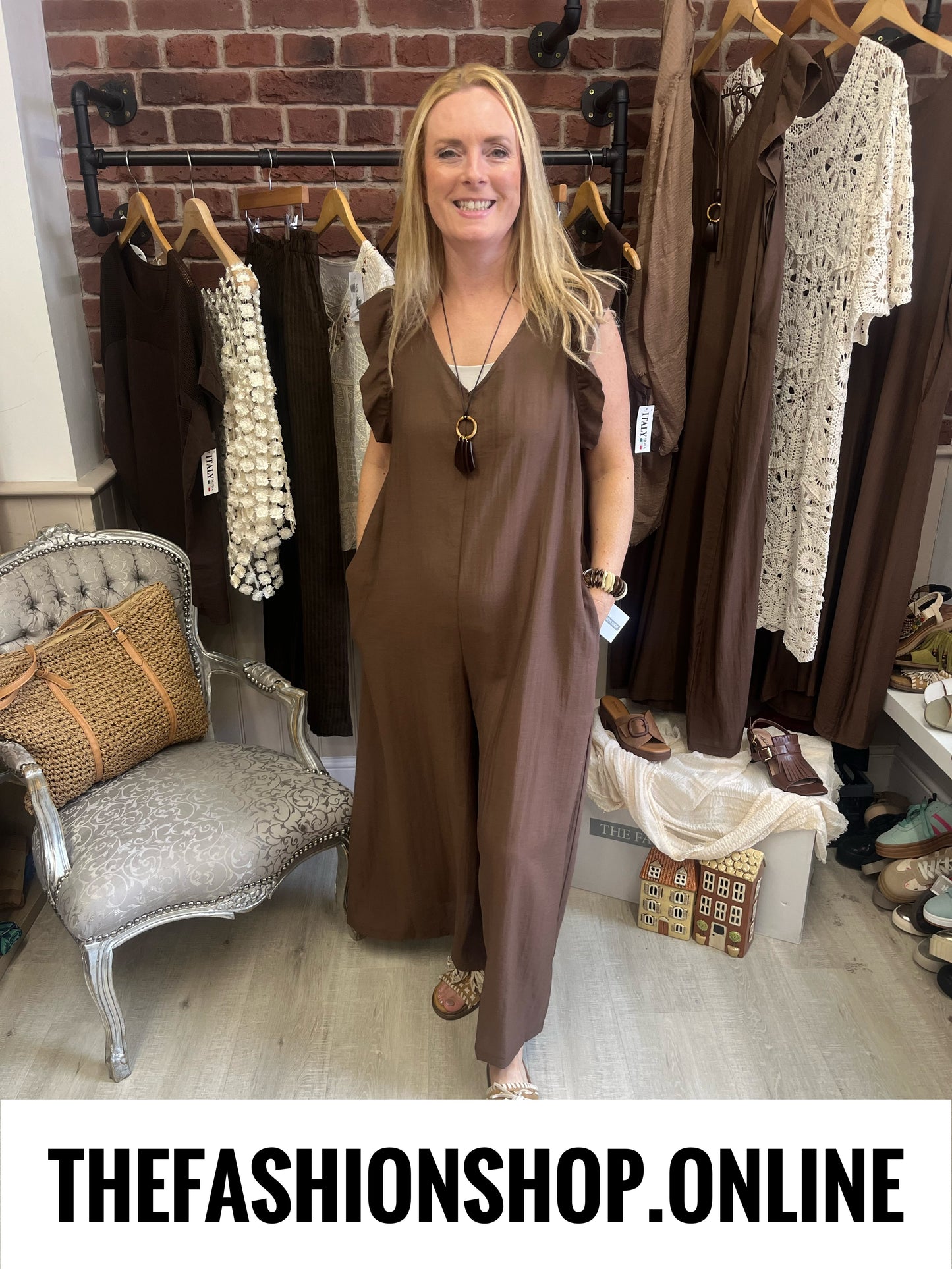 Fly Out brown jumpsuit 10-16