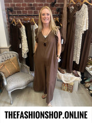 Fly Out brown jumpsuit 10-16