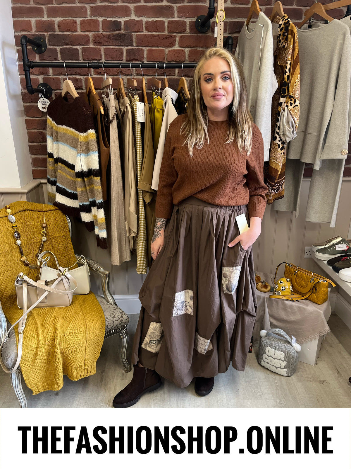 Denver brown volume skirt 8-12