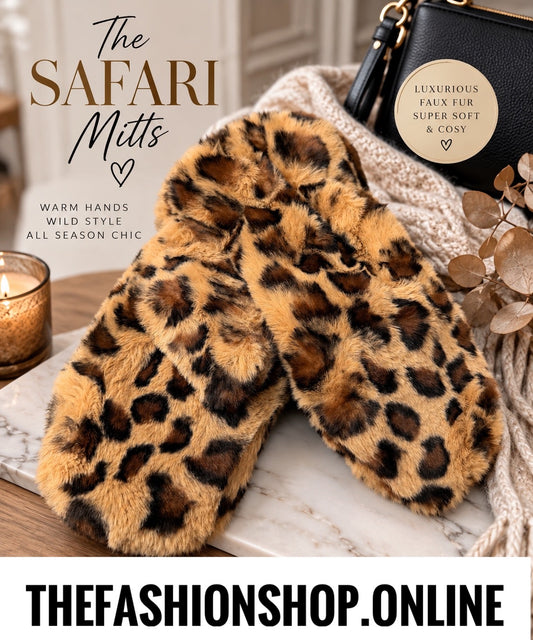 The Safari Leopard Mitts