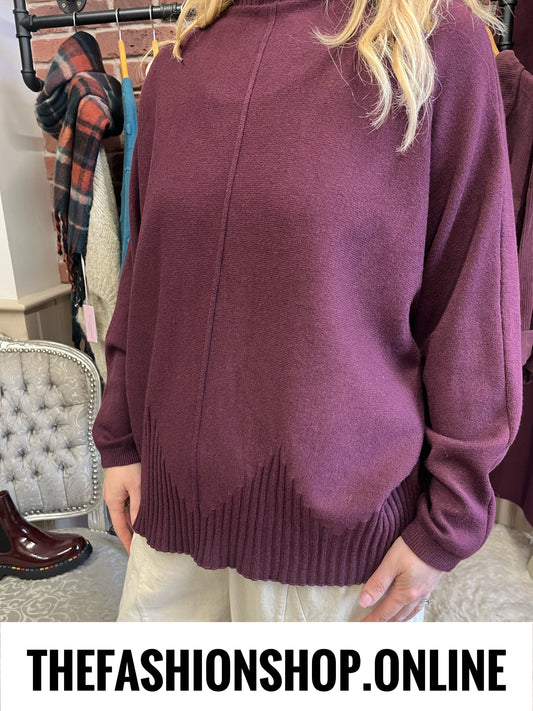 Nellie damson turtle neck jumper 10-20