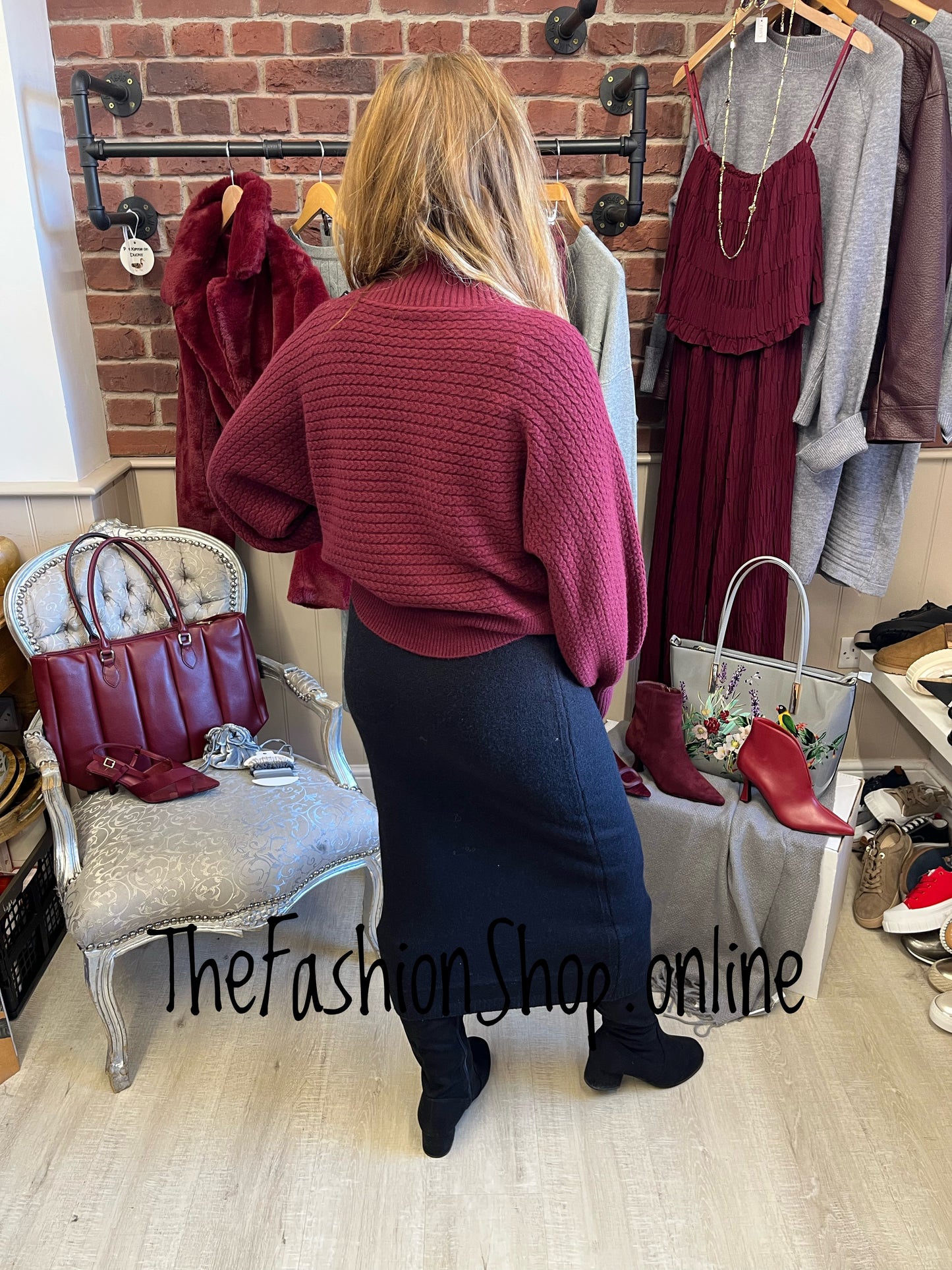 Colette wine jumper 8-14