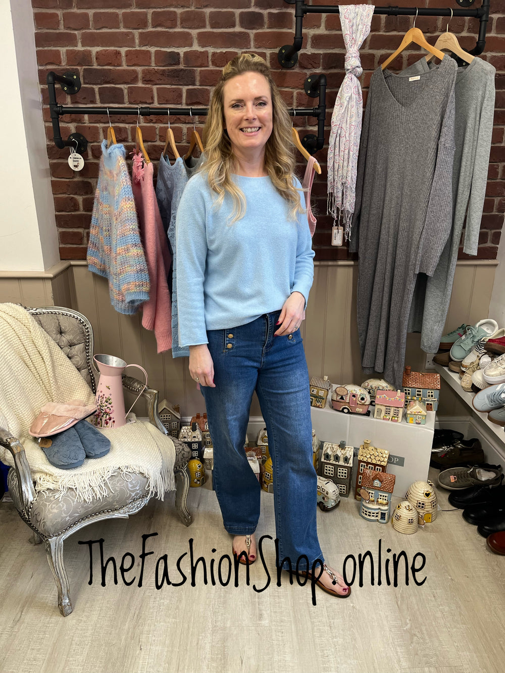 Dina light blue soft jumper 10-16