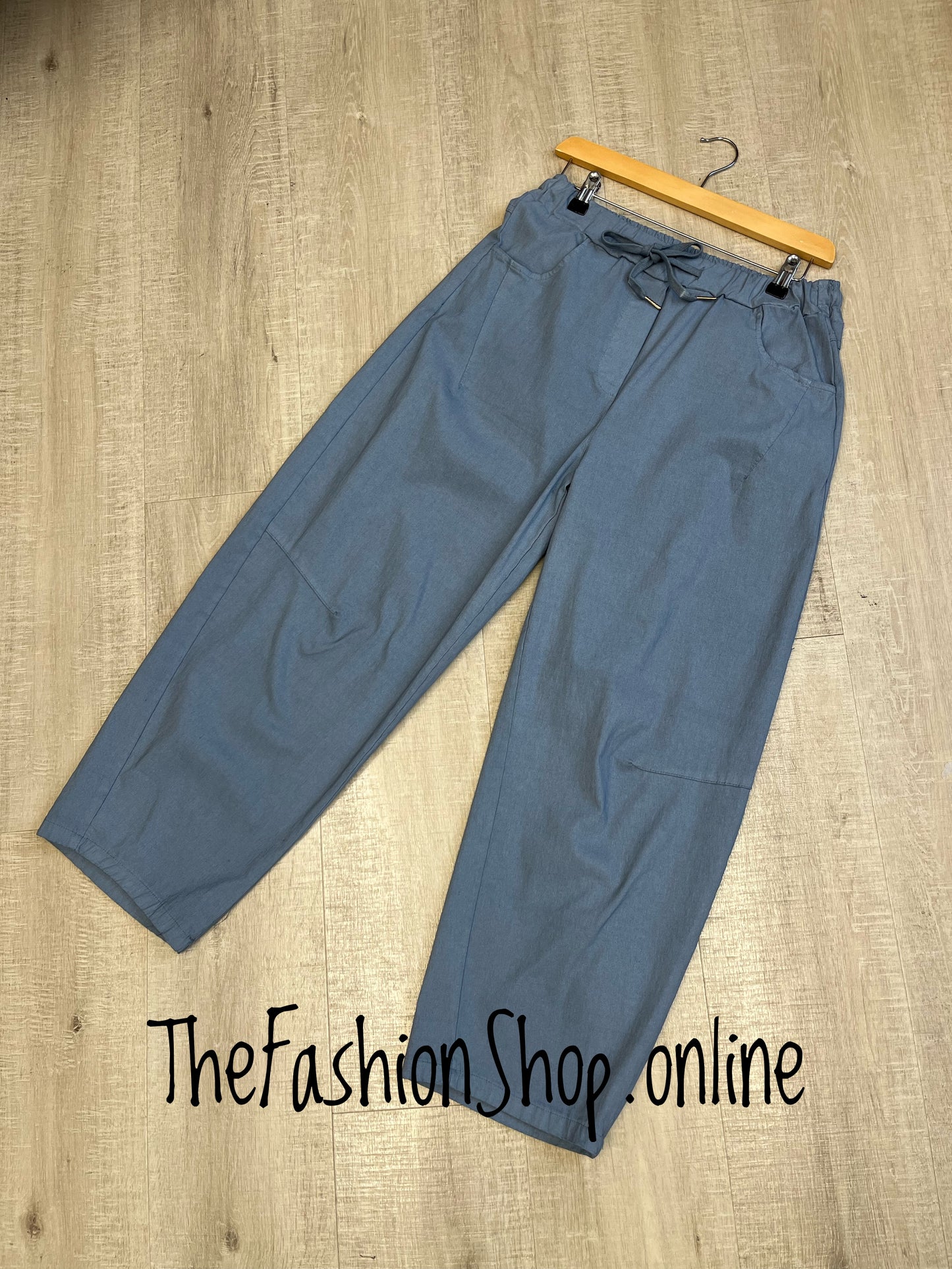 Fiona denim blue stretchy trousers 10-16