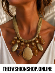 The Amalfi Amber and Gold Necklace