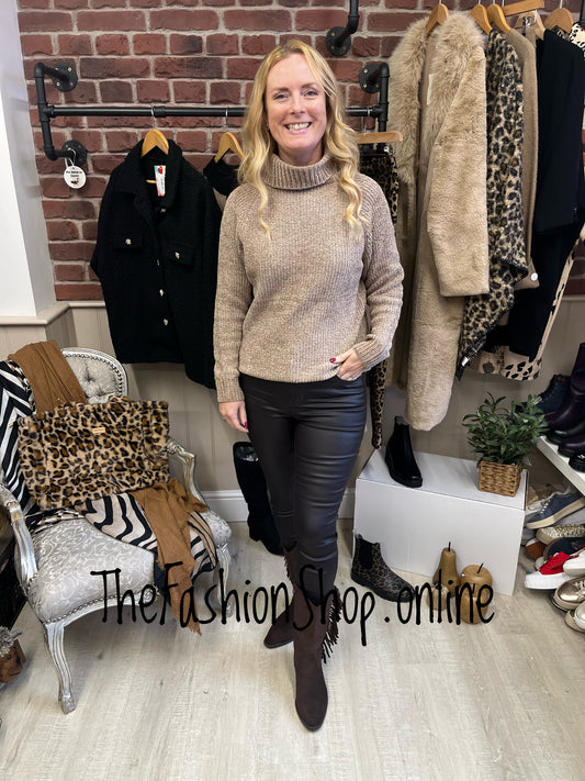 Liv beige chenille jumper 8-14