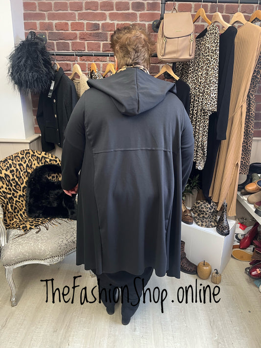 Carmelina Black Hooded Jacket 16-24