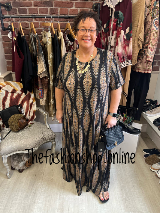 Sasha Black Aztec dress 18-24