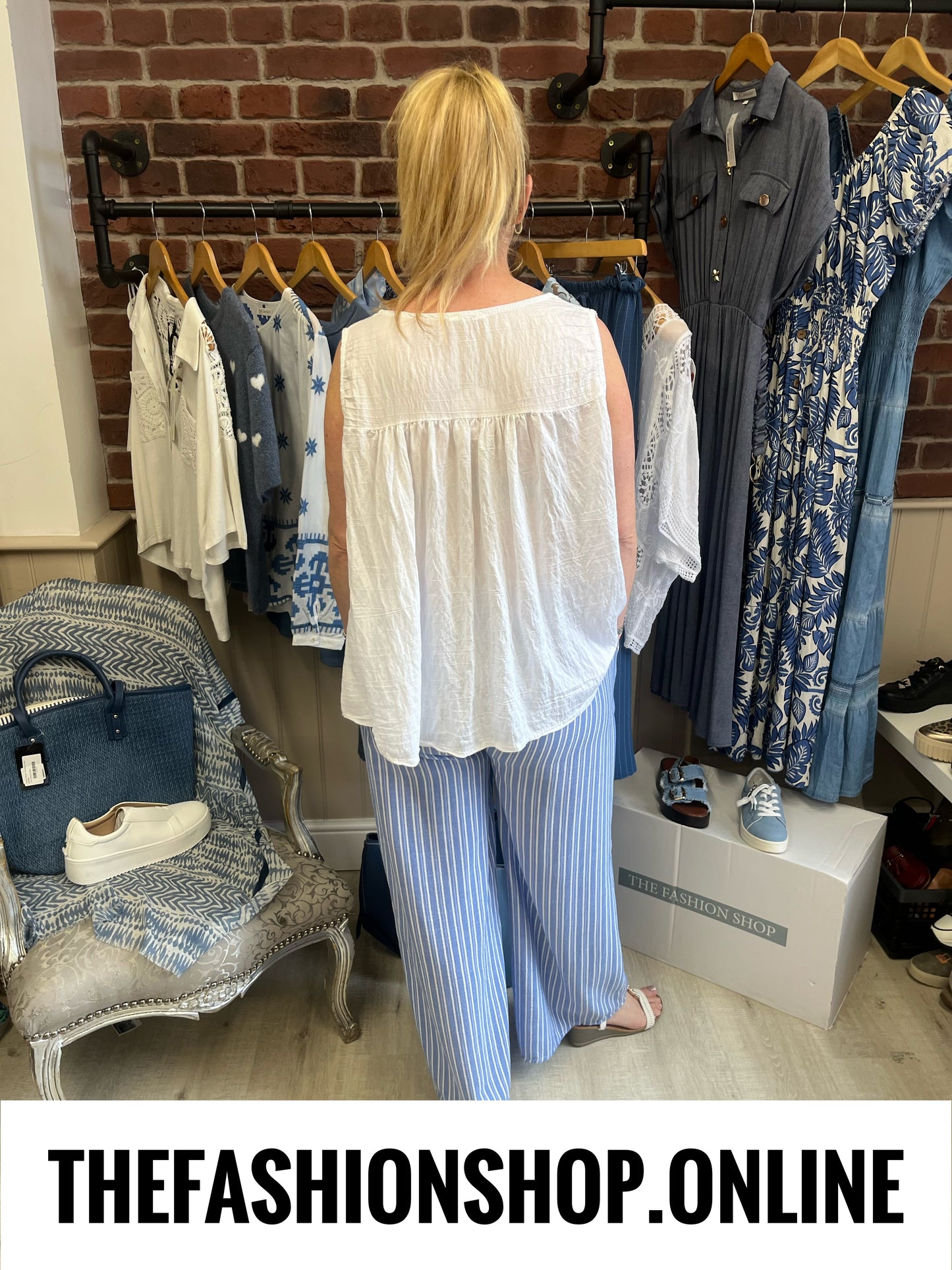 Kara white sleeveless top 10-16
