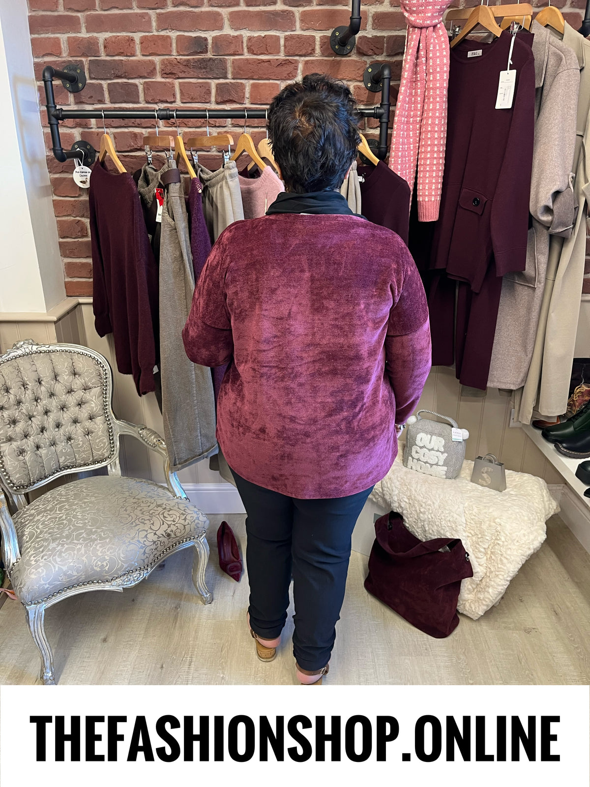 Chloe mulberry chenille top 16-20