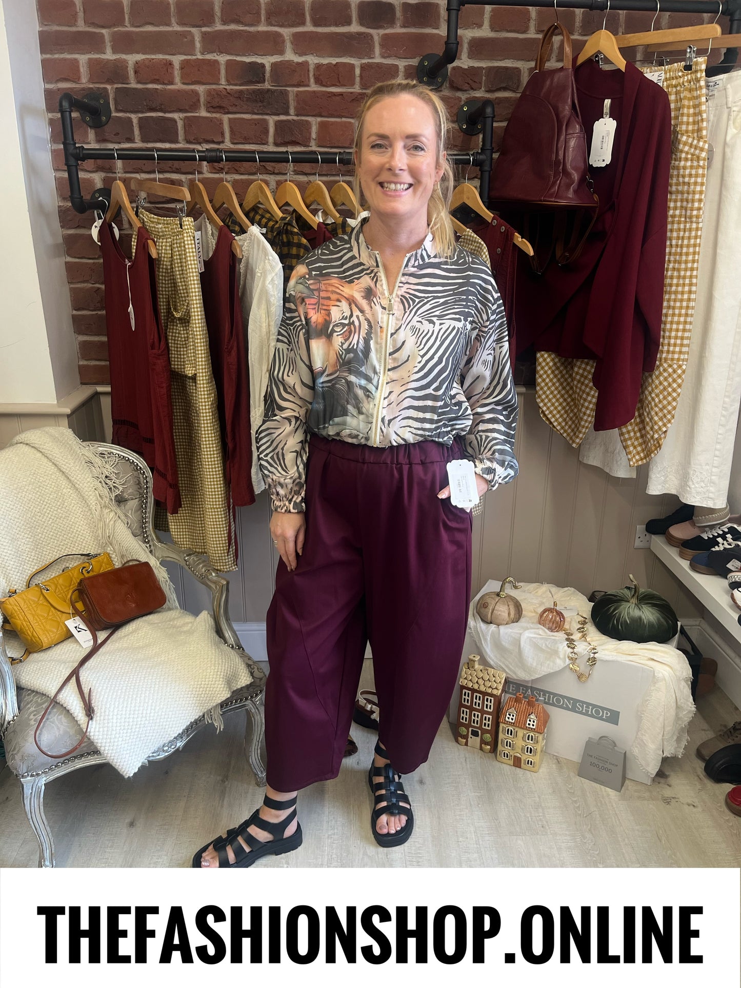 Ellie wine balloon trousers 10-18