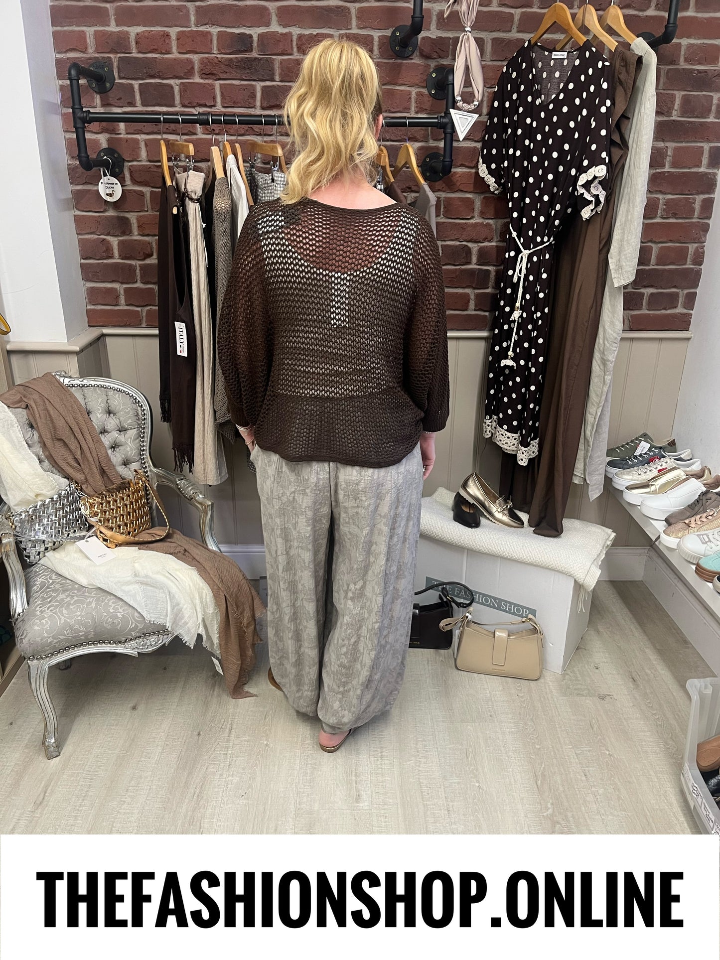Nina brown three way knitted top 8-18