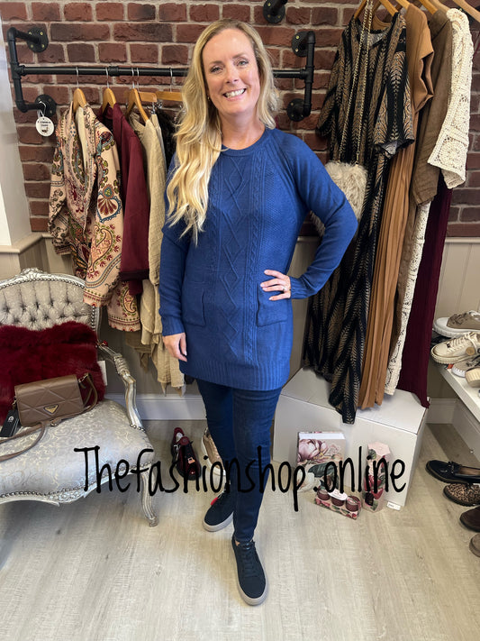 Norma navy cashmere mix jumper 12-16