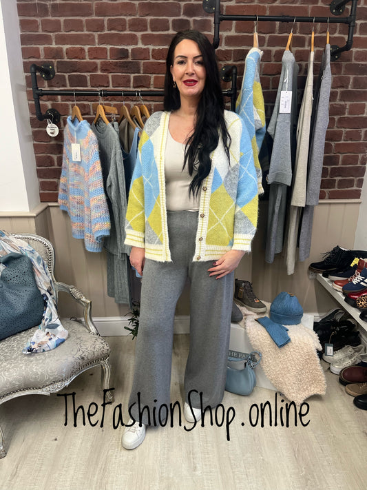 Sara wool mix argyle cardigan 12-16