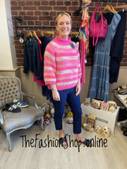 Lyla hot pink rainbow jumper 8-16