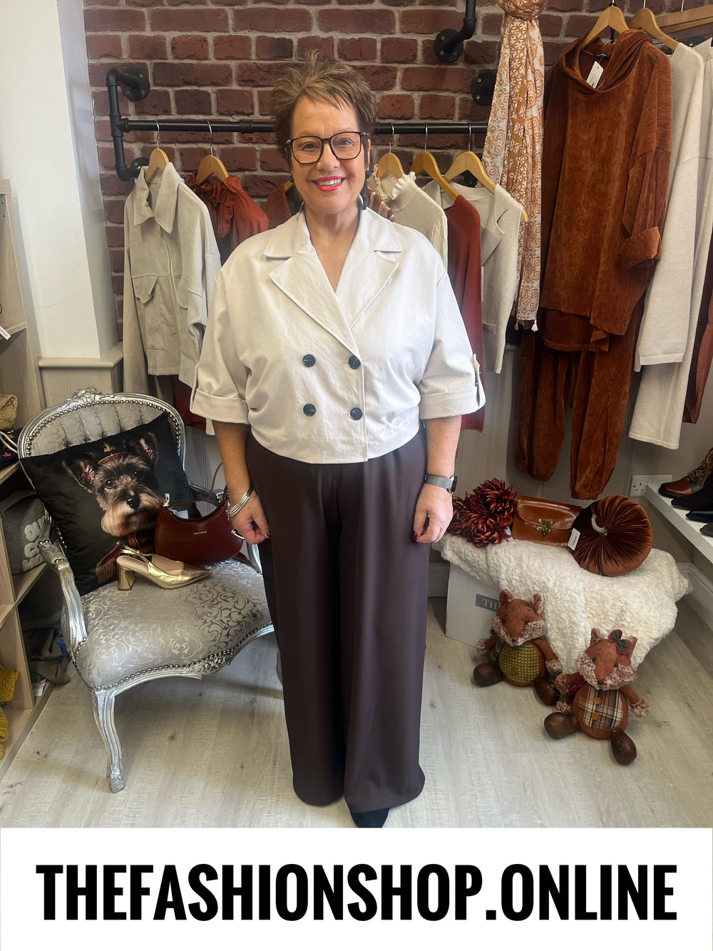 Milan brown dress trousers 12-18