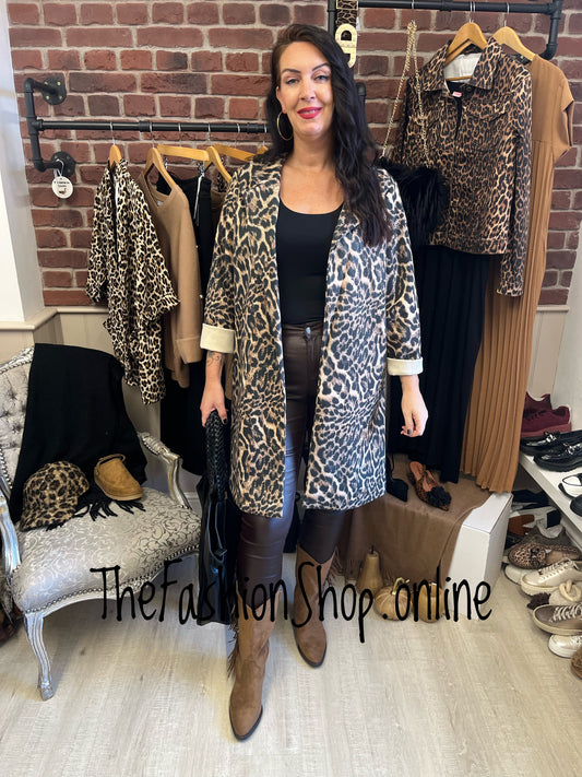 Carmen animal print duster jacket 8-18