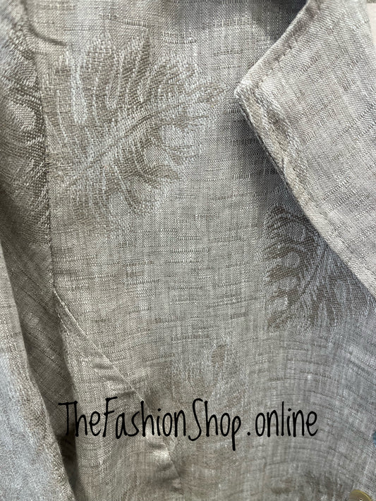 Macey stone linen jacket 8-12