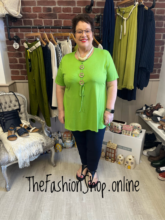 Lydia lime three button top 14-18