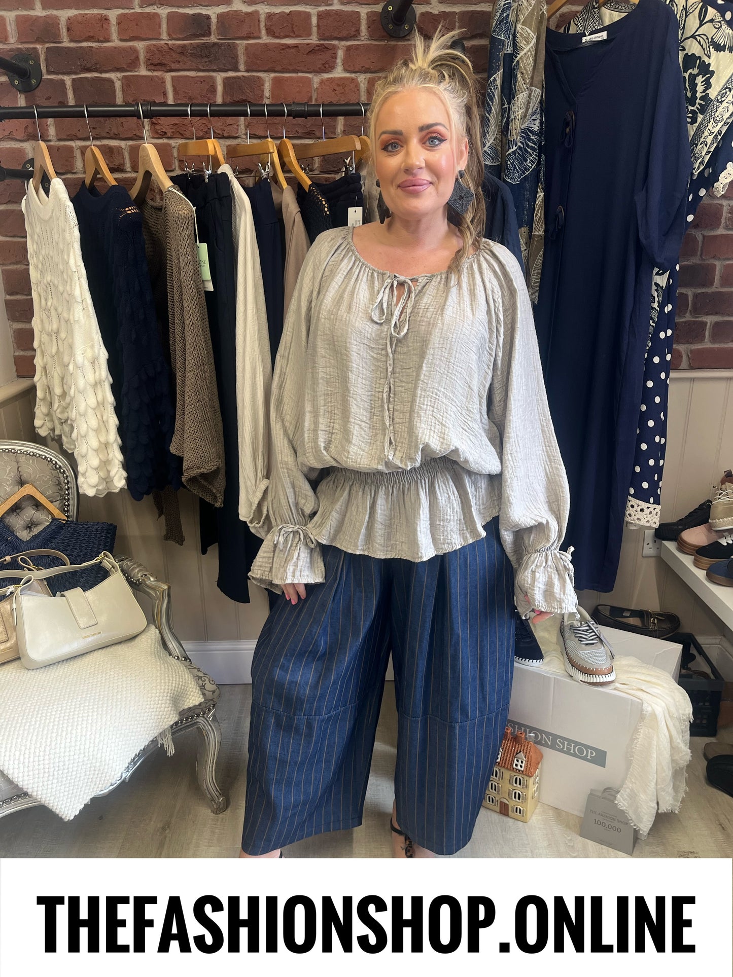 Sophie mocha frill sleeve top 10-16