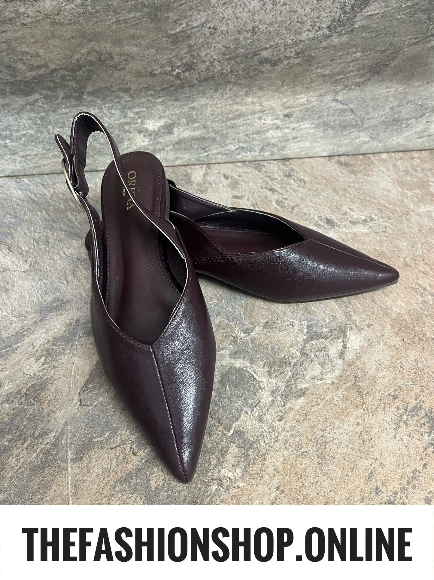 Orena mulberry pointed slingback sizes 3-8 (36-41)