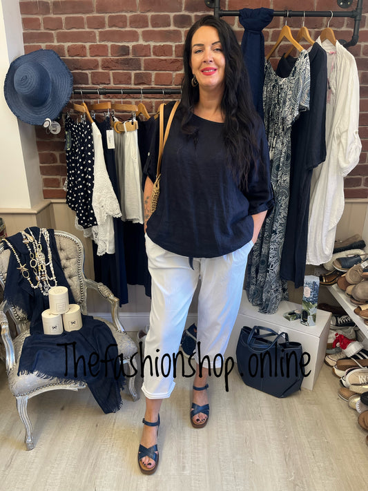 Anya white trousers with belt 14-18