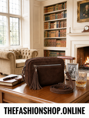 Leather Brown Suede Shoulder Bag