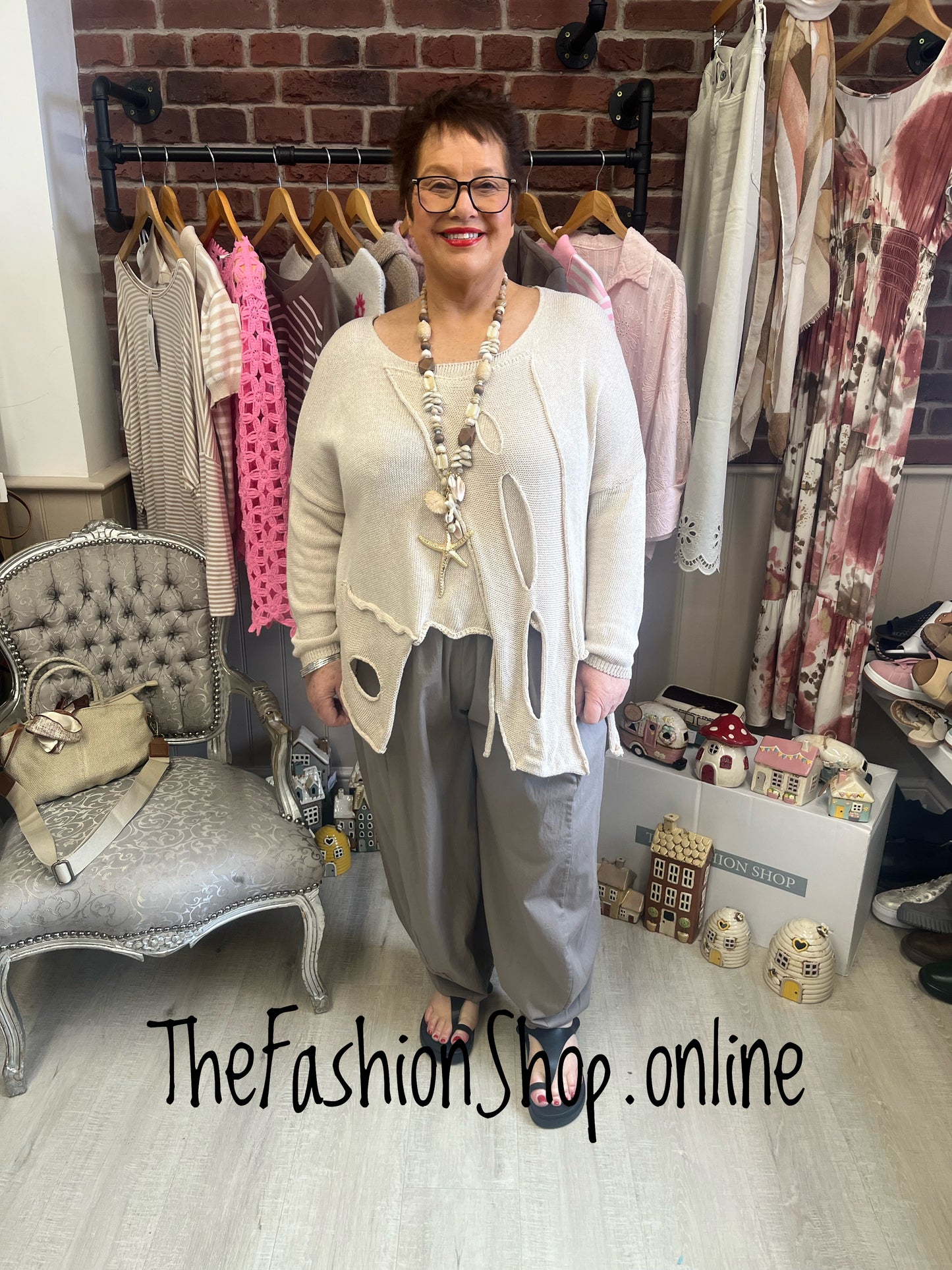 Brooke mocha barrel leg trousers 10-22