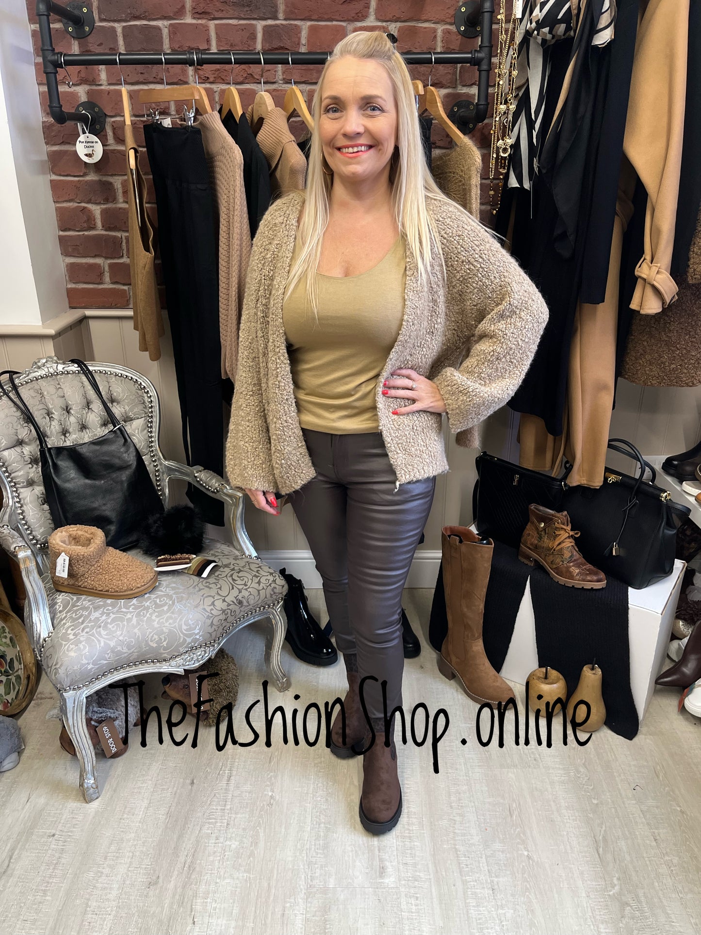 Skye Beige Alpaca and wool mix Boucle Cardigan 12-18