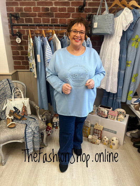 Louisa blue tunic top 16-22