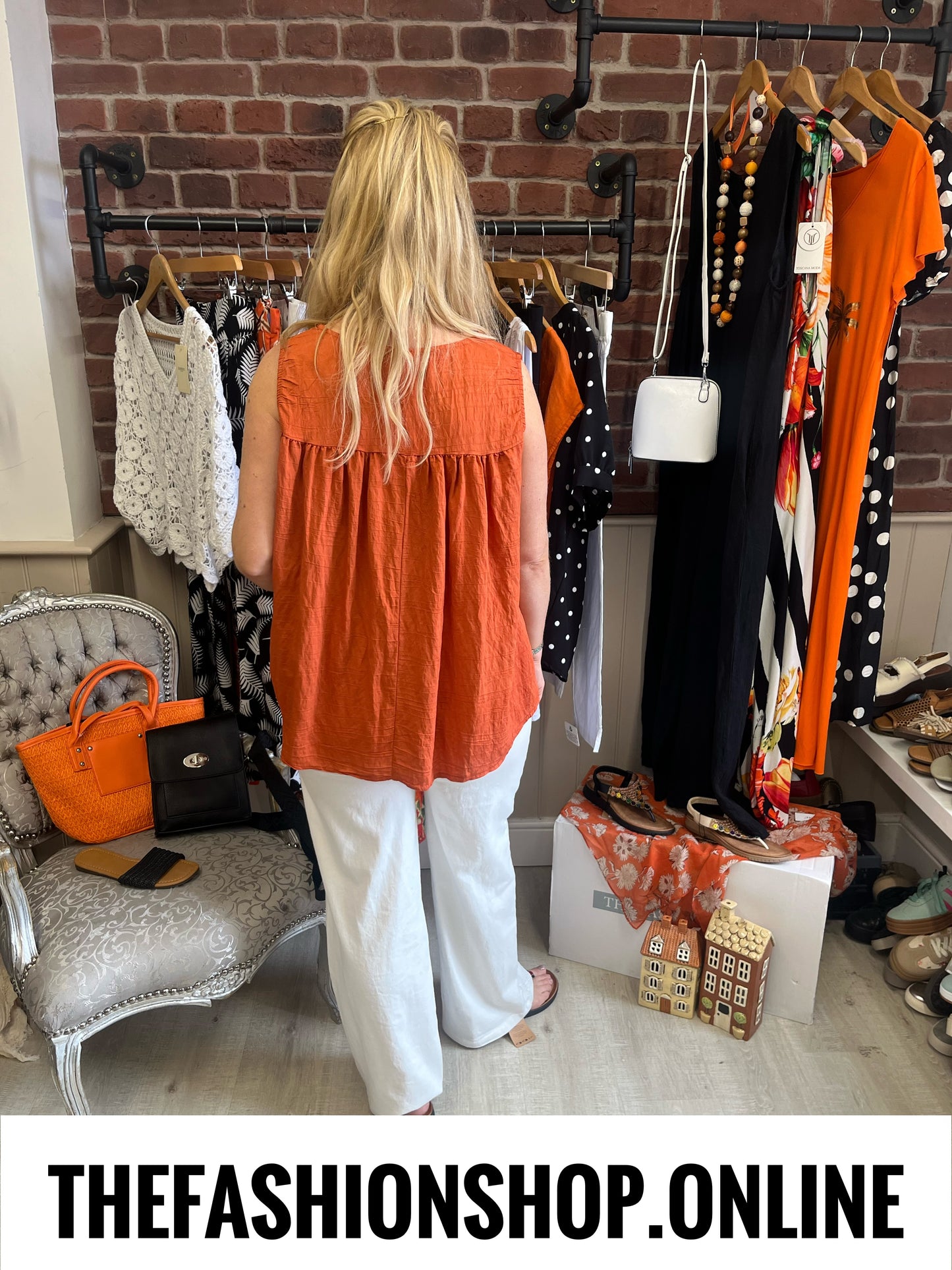 Kara cinnamon sleeveless top 10-16