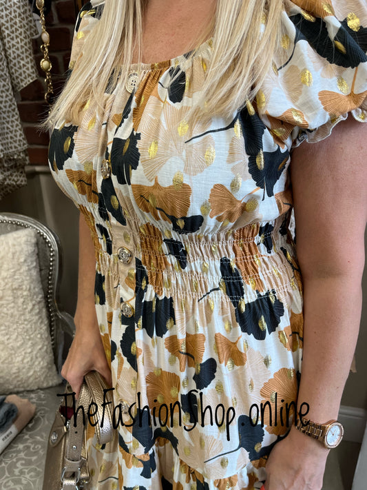 Lillie oriental flowers gypsy maxi dress 8-18