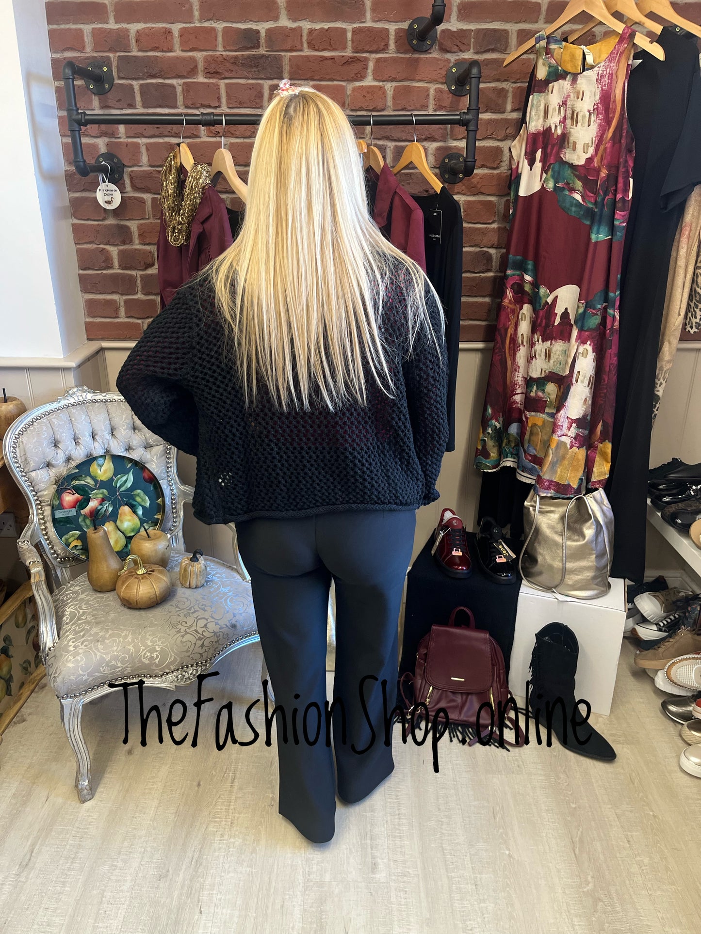 Marie black honeycomb cardigan 8-10 and 12-14