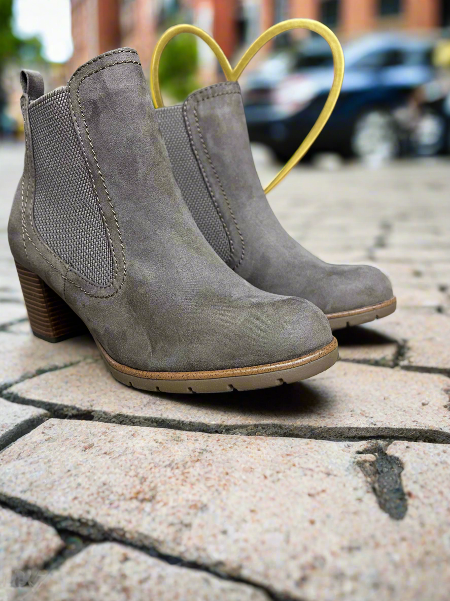 Marco Tozzi pepper heeled Chelsea ankle boot 4-9