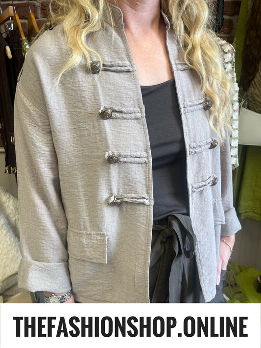 Melissa mocha military jacket 8-14