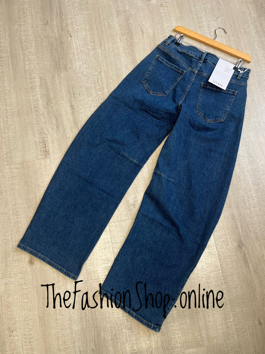 Gemma dark denim barrel leg jeans sizes 8, 10 and 12