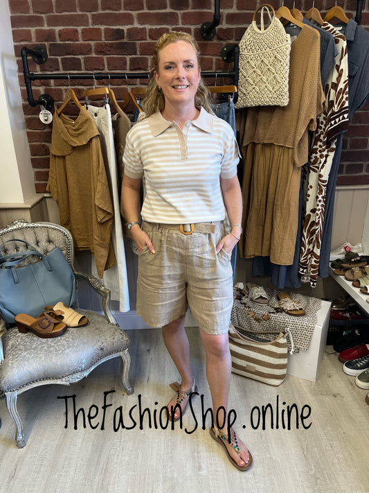 Robin mocha linen shorts 10-14