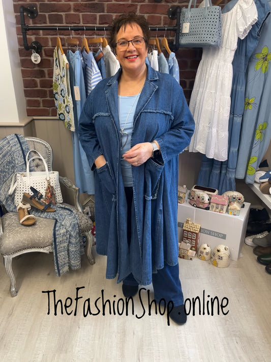 Fly Out denim longline jacket 14-22