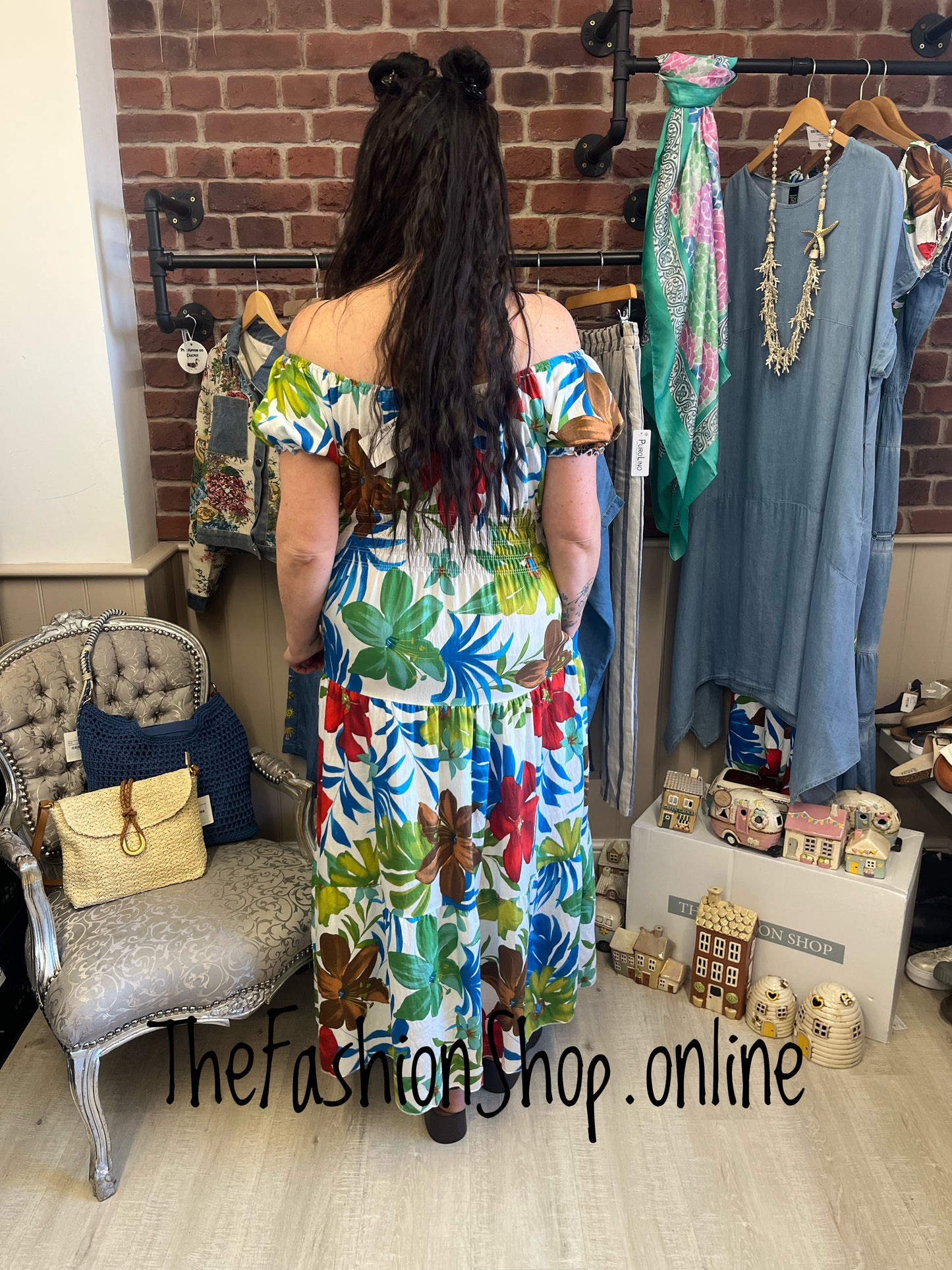 Lillie colourful floral print gypsy maxi dress 8-18