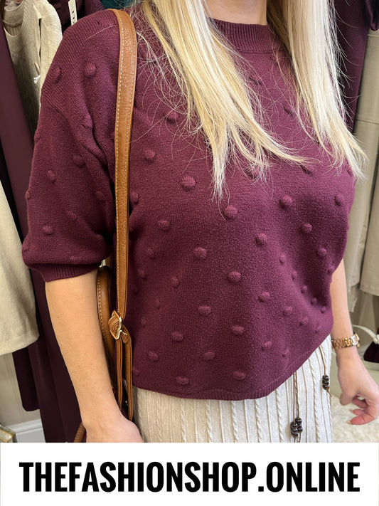 Madison damson short sleeve knit 8-16